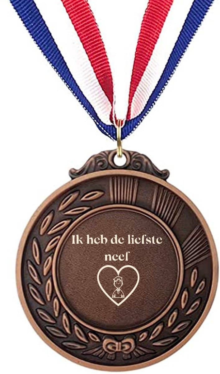Akyol - ik heb de liefste neef medaille bronskleuring - Neef - beste neef ever - leuk cadeau voor je neef om te geven