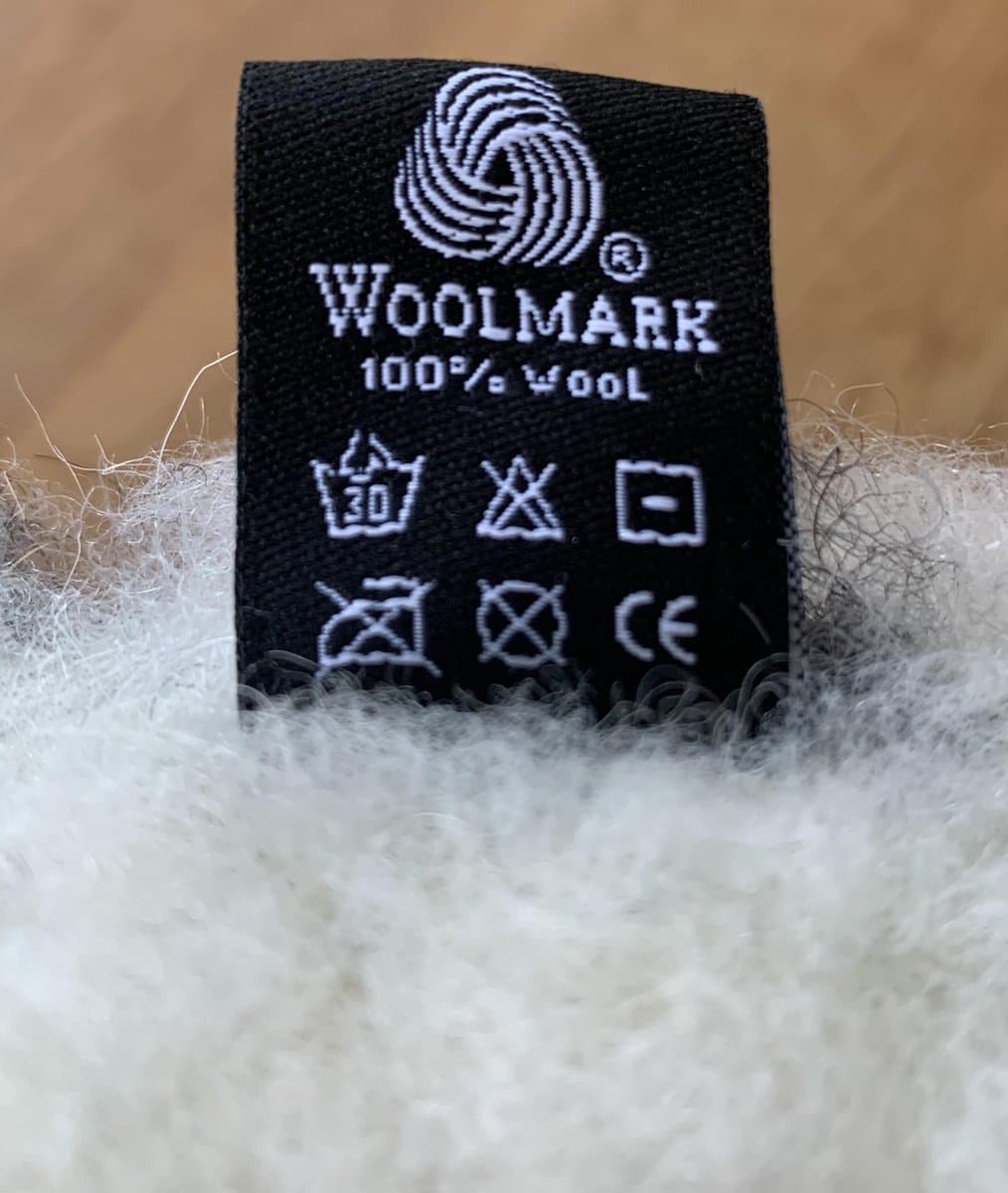 Wollen sloffen - laars model - zwart wit - maat 37