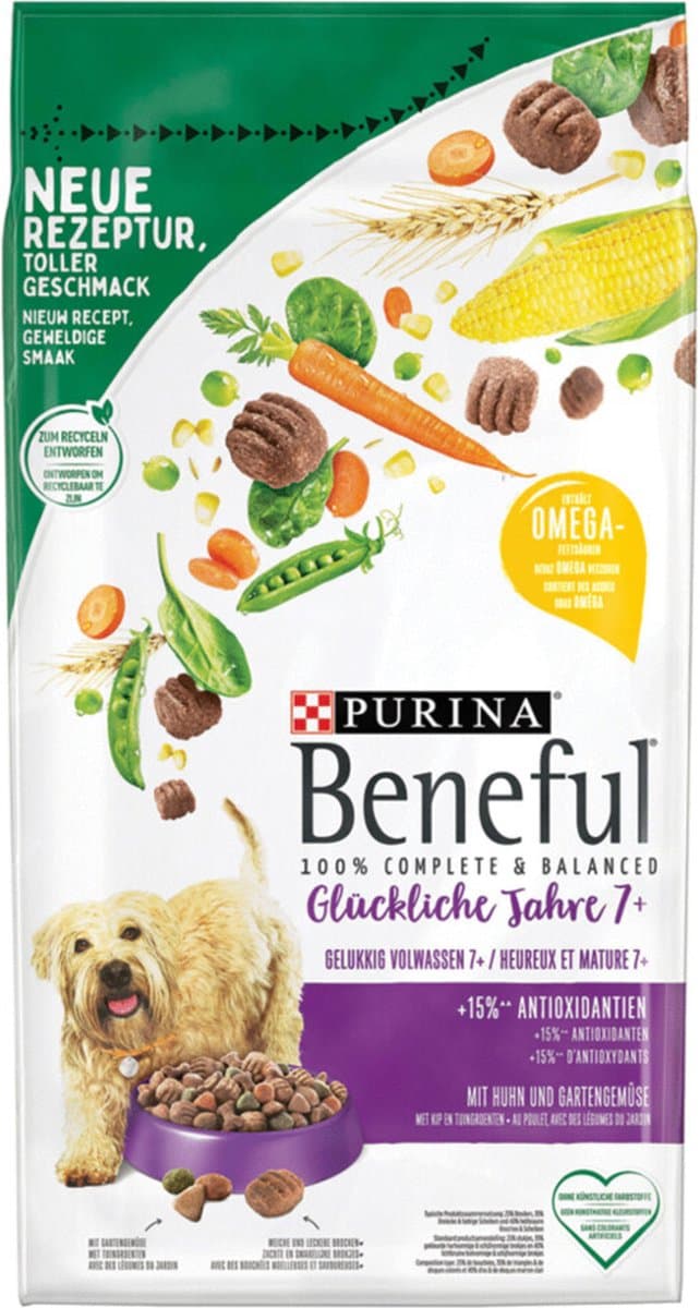 Beneful Gelukkig Volwassen 7plus Kip&Groente - Hondenvoer - 1.4 kg