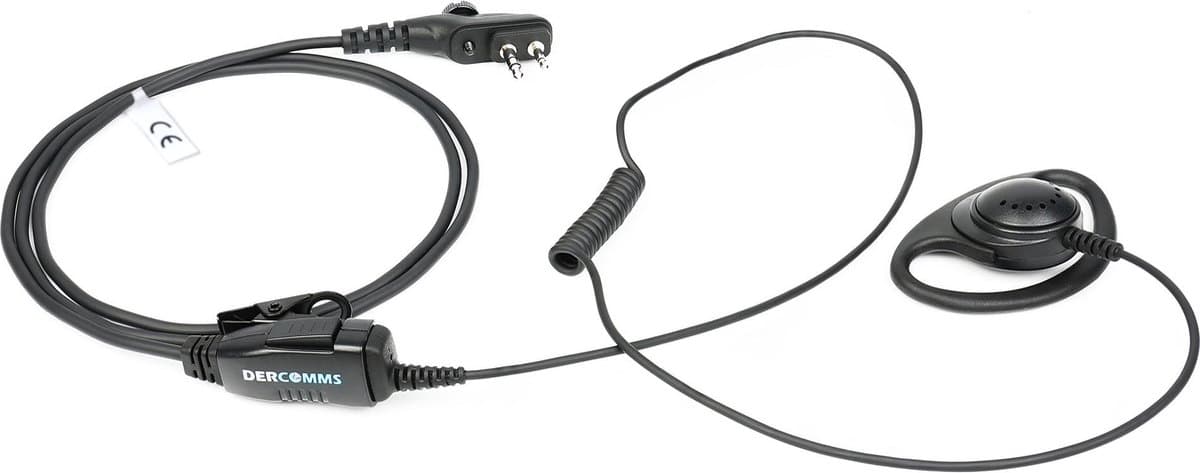 DerComms® Oorschelp headset voor Hytera PD405, PD415, PD485, PD505, TC446S, TC610, TC620