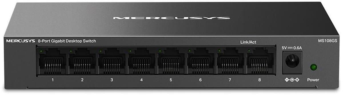 Mercusys MS108GS - Netwerkswitch - Unmanaged - Gigabit Ethernet - 8-Poorten