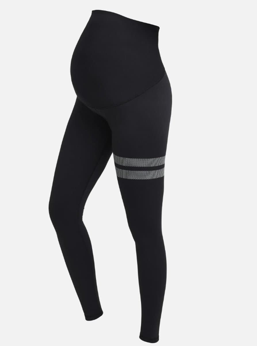 Stronger - Thermo Maternity - Zwangerschaps Legging - Dames - Zwart - Maat M