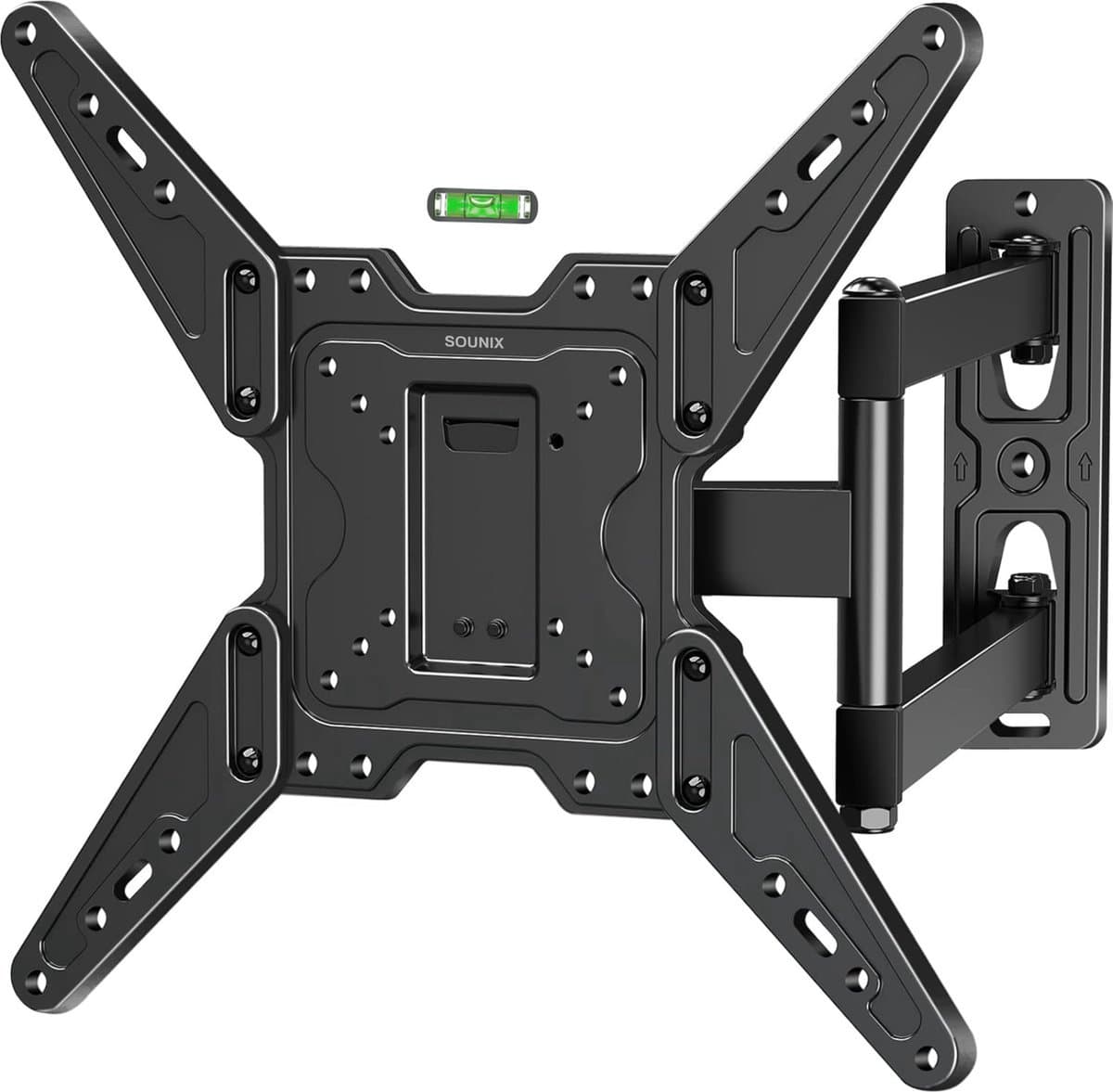 Sounix TV Beugel - Draaibaar en Kantelbaar - 26 tot 58 inch - Tot 31.8 KG - Zwart