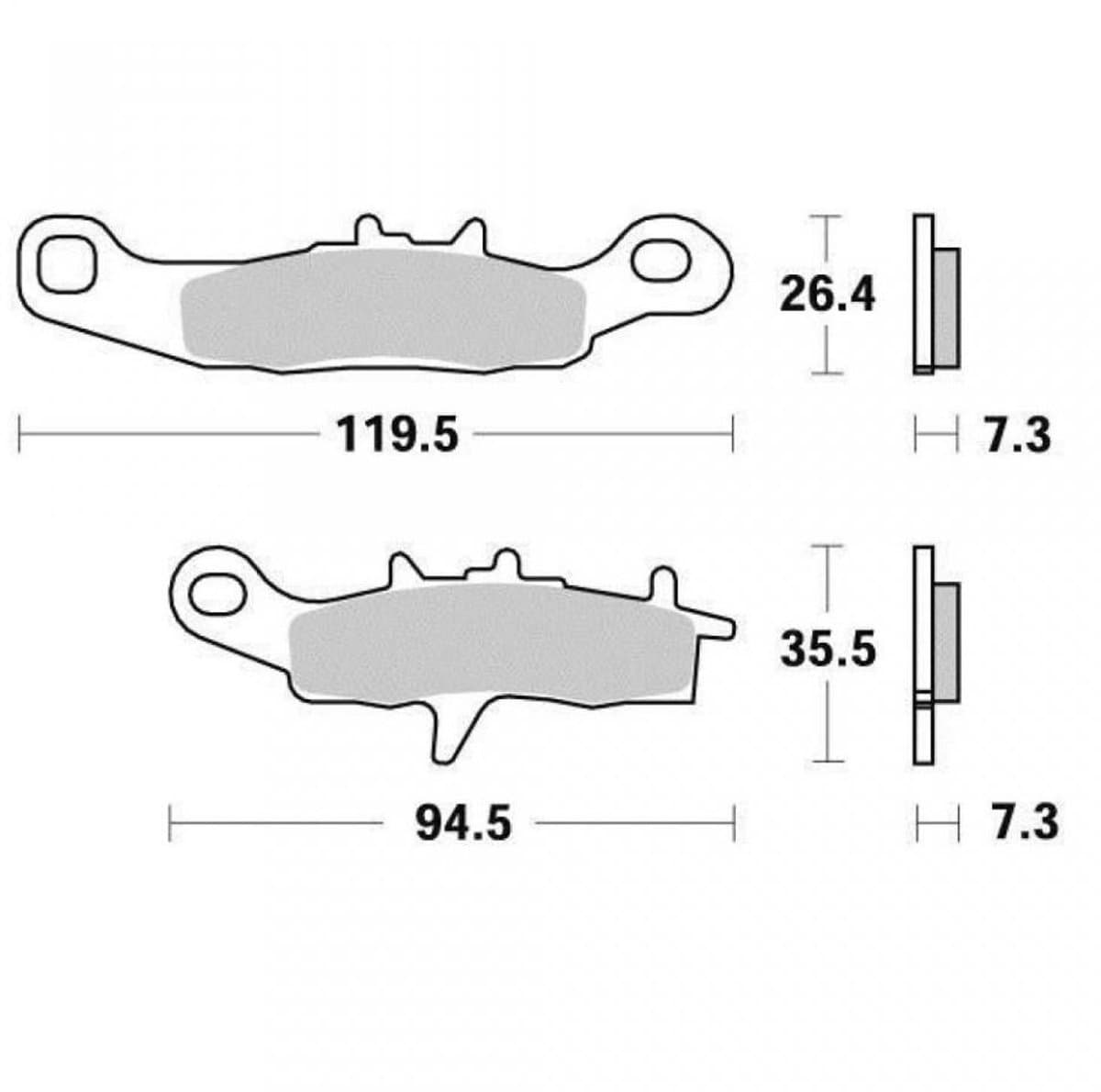 Plaquette de frein Vesrah pour Moto Kawasaki 85 Kx Grandes Roues 2001 à 2023 AV Neuf