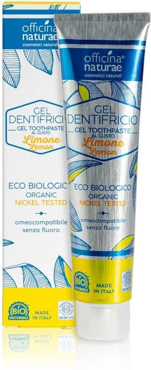 Biologische Tandpasta Citroen Smaak - zonder Fluoride - 75 ml - Officina Naturae