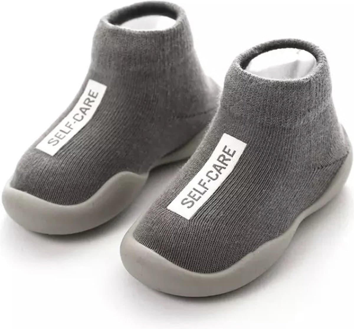 Anti-slip schoenen voor kinderen - Sloffen van Baby-Slofje - Herfst - Winter - Grijs maat 22/23