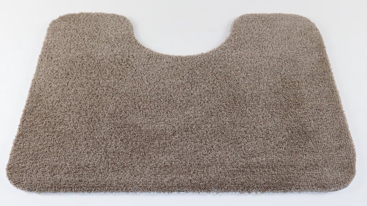 Set - PRIMA - Soft - WC mat - 50x60cm - antislip - met uitsparing 21cm - en - Badmat - 50x70cm - beige taupe - antislip