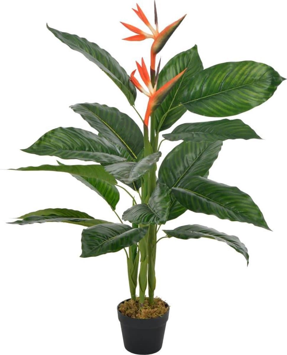 vidaXL Kunstmatige Strelitzia Plant met Pot - 100 cm, Rood