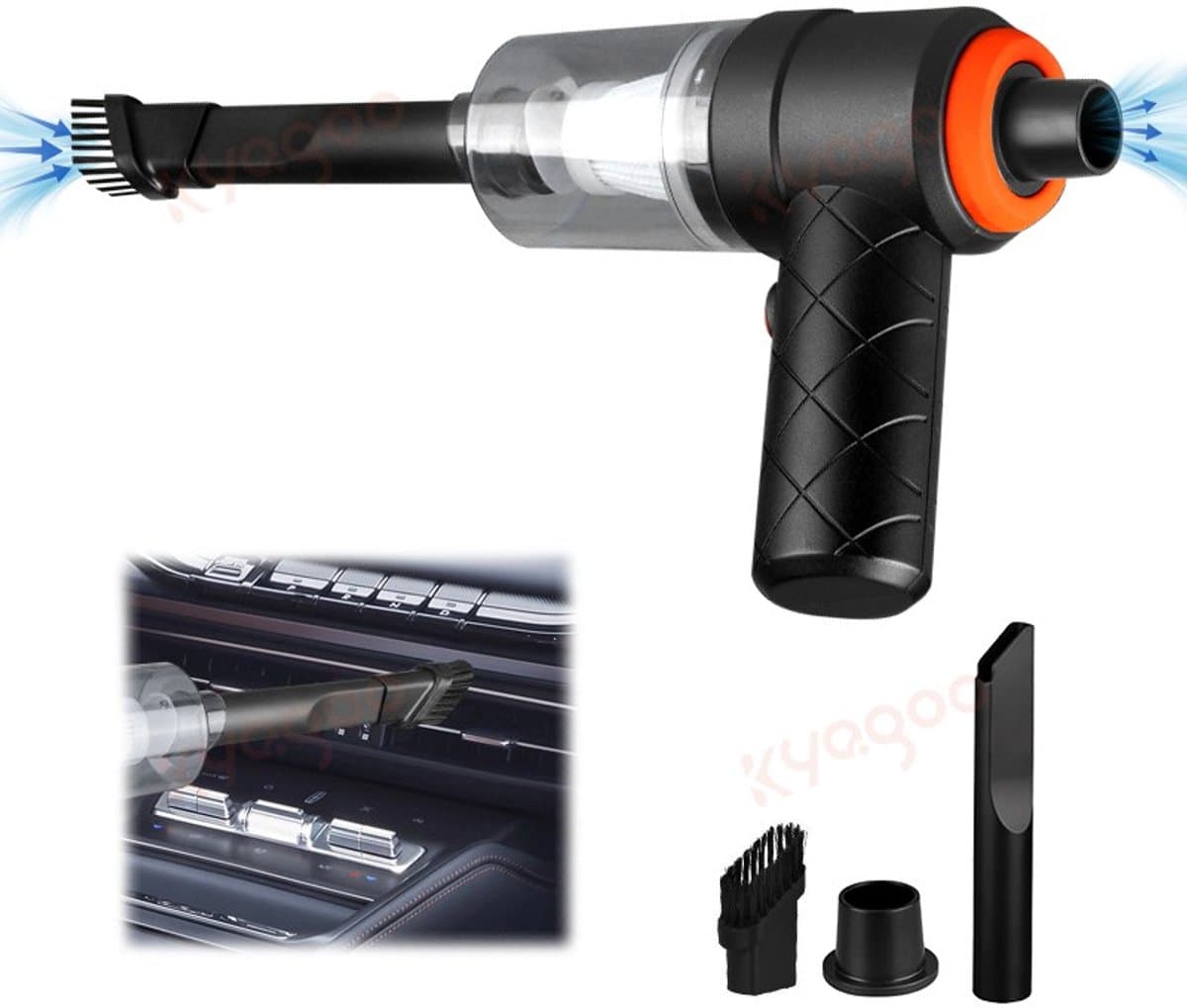 MKR 2.1 Handzame stof zuiger/blazer. Draadloos, uitwasbare filter en USB oplaadbaar.