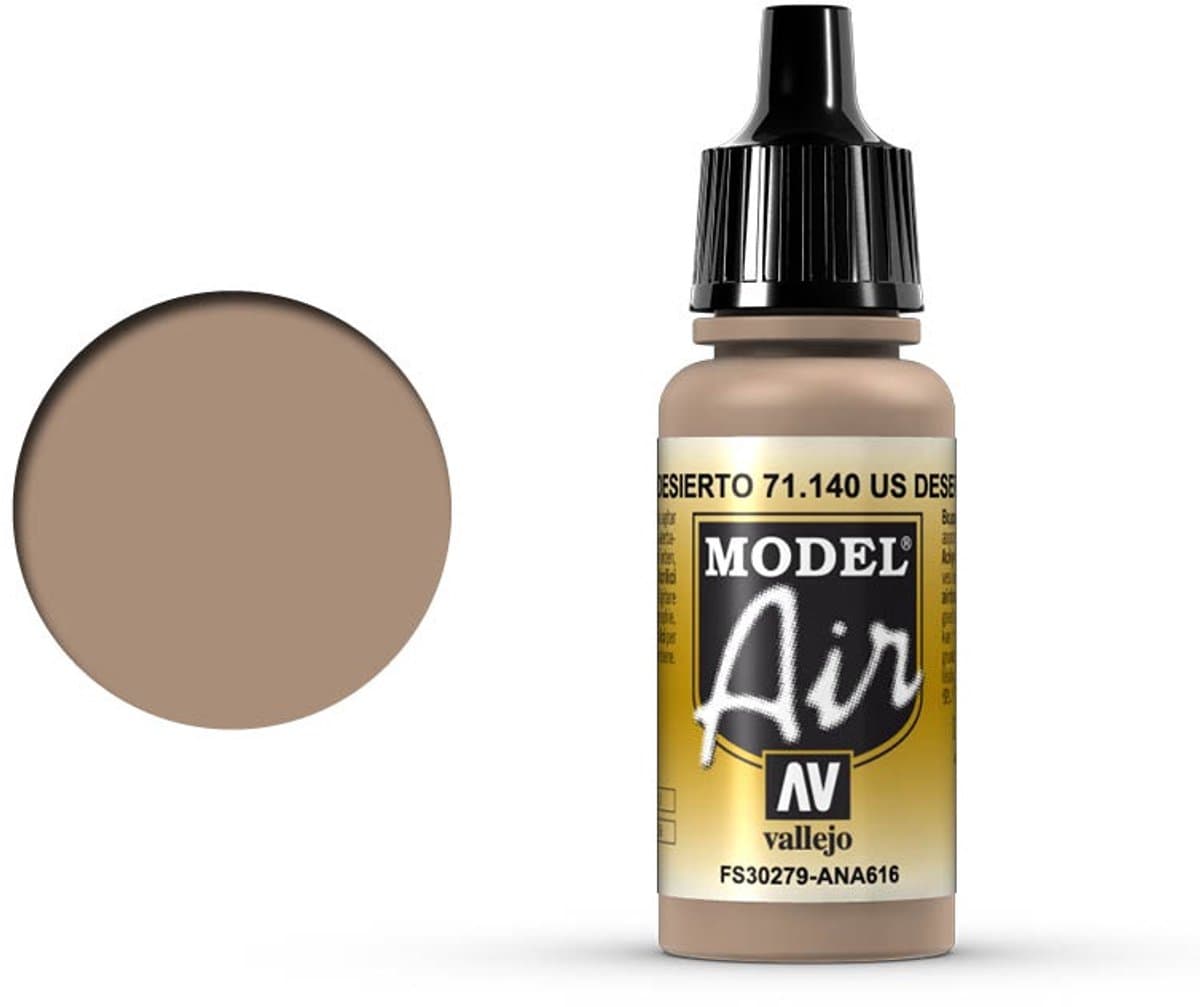 Vallejo Hobbyverf Acrylverf - 71139 Model Air US Field Drab - Acryl Verf flesje - 17 ml