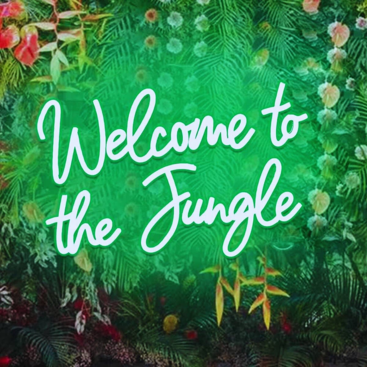 Jungle LED Neon Verlichting - Groene Neon Lichten Voor Wanddecoratie - USB Aangestoken Sign Voor Tuin - Veranda - Woonkamer - Bar En Winkel (40 x 28 Cm)