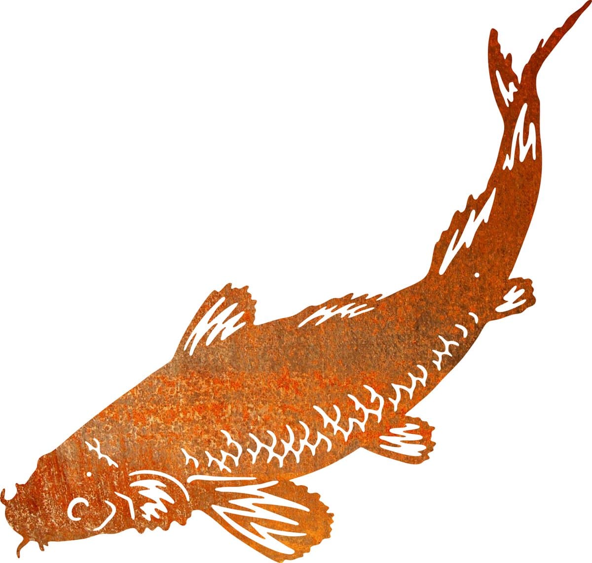 Ferdec - Koi karper silhouet van cortenstaal - dierenbeeld - nr1