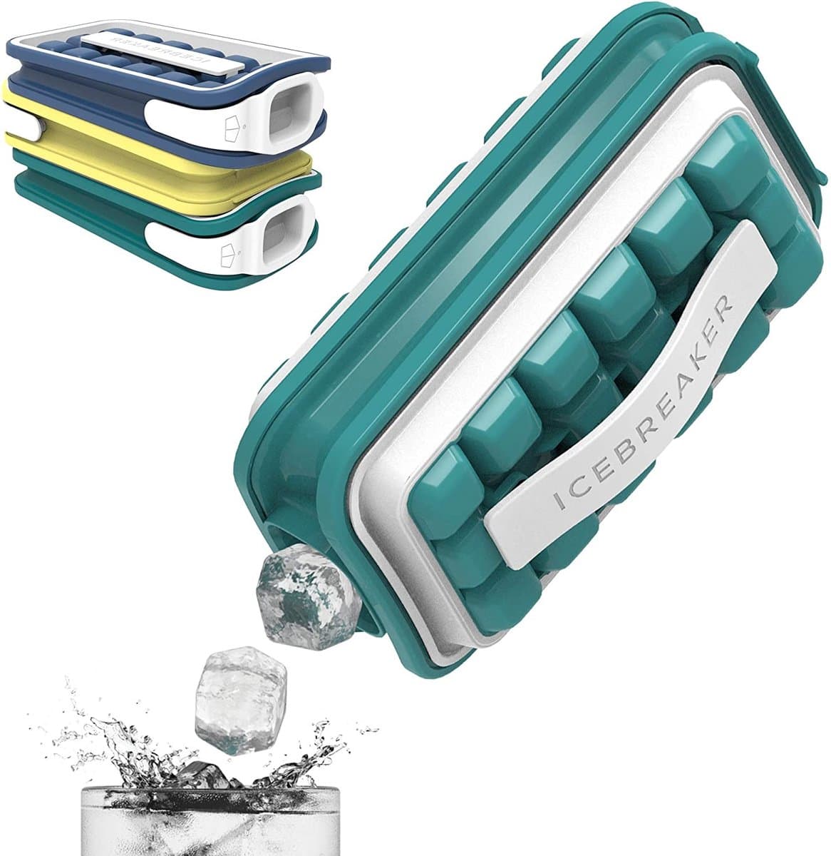 E&CT TRADING - ICEBREAKER POP ORIGINAL - De sanitaire ijsbak voor vriezer - Demonteer deze ijsblokjesvorm met deksel voor eenvoudige reiniging - ijsblokjesmaker maakt 18 ijsblokjes