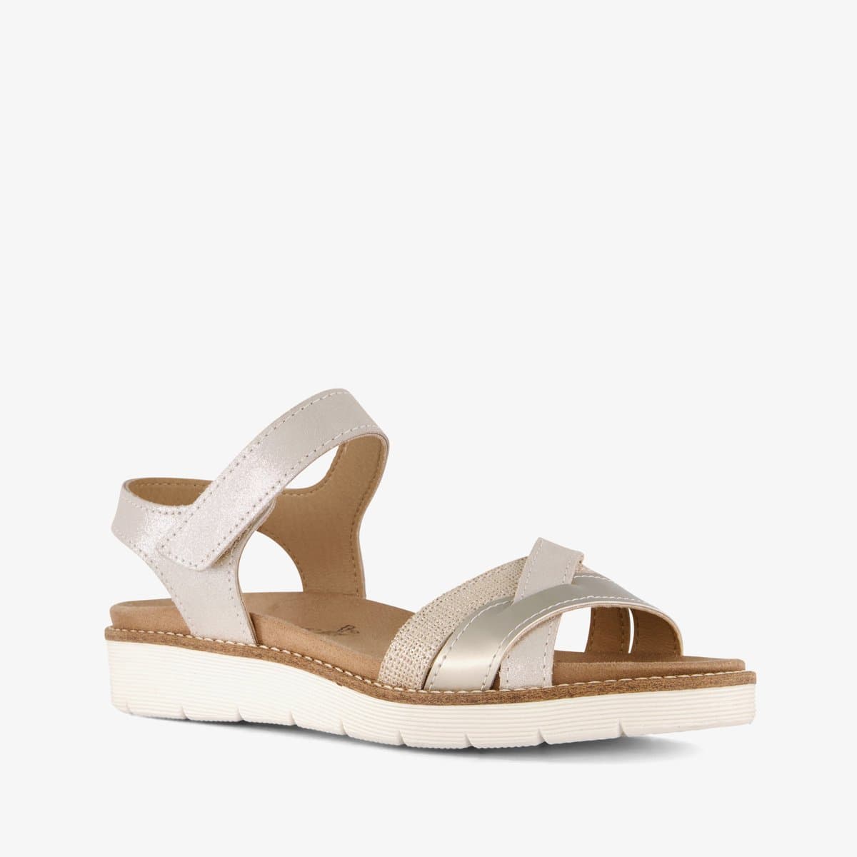 Hush Puppies dames sandalen parelmoer - Goud - Uitneembare zool - Maat 40
