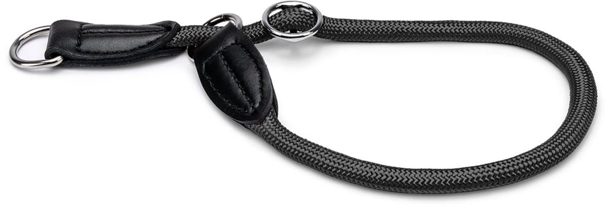 lionto Hondenhalsband, nylon slipband met stopring Ø 0,8 cm zwart 30 cm