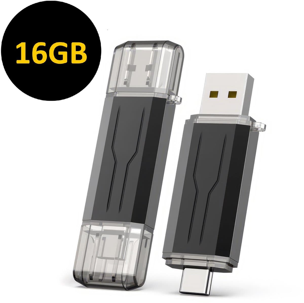 ThunderGold USB Stick 16 GB - USB-Sticks - USB C Stick - USB C en USB A - USB 3.0 - Geschikt voor laptops, smartphones en tablets