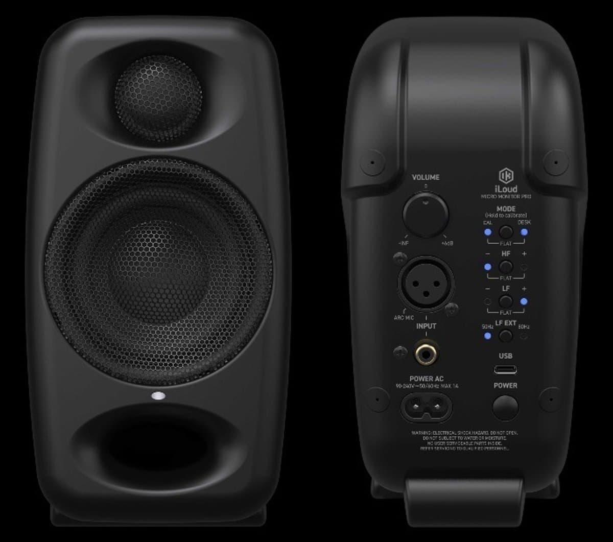 IK Multimedia iLoud Micro Monitor Pro Black Immersive Bundle – 11‑kanaals compacte studio‑monitor set met ARC‑kalibratie