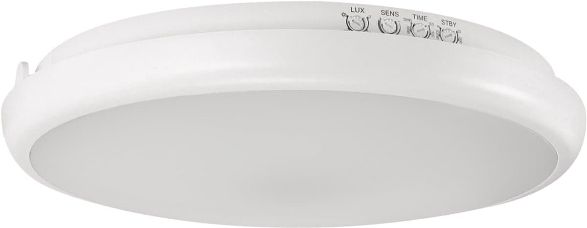 EDYTOR - LED Plafondlamp met Bewegingssensor - Microwave sensor - 360° Sensor - 15W - 4000K Daglicht wit - 2030 Lumen - Opbouw - Rond - Mat Wit - IP65 - IK10