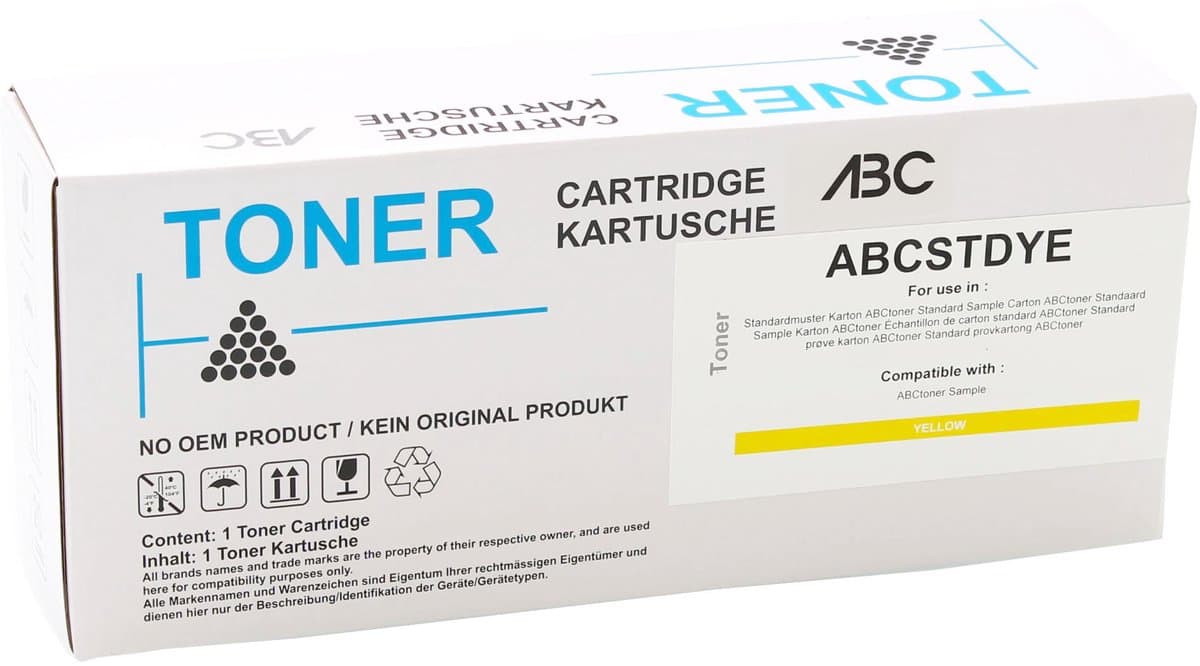 ABC huismerk toner geel 24000 pagina's geschikt voor Oki Pro 9542