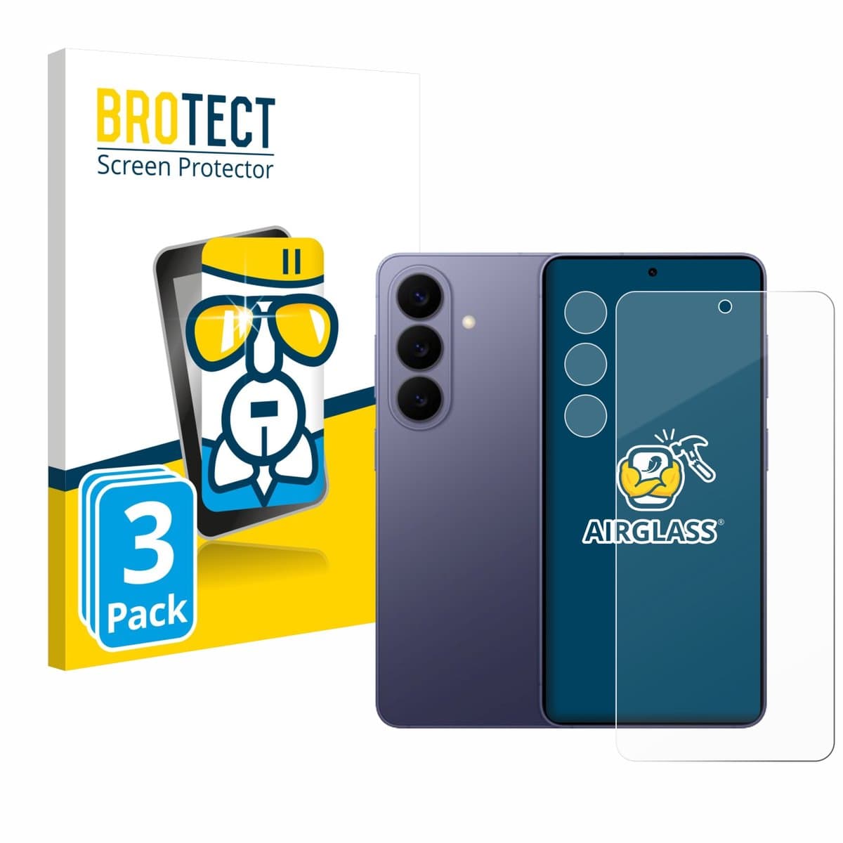 Screenprotector 3 Stuks voor Samsung Galaxy S26 (Voor+Camera) Beschermglas transparant