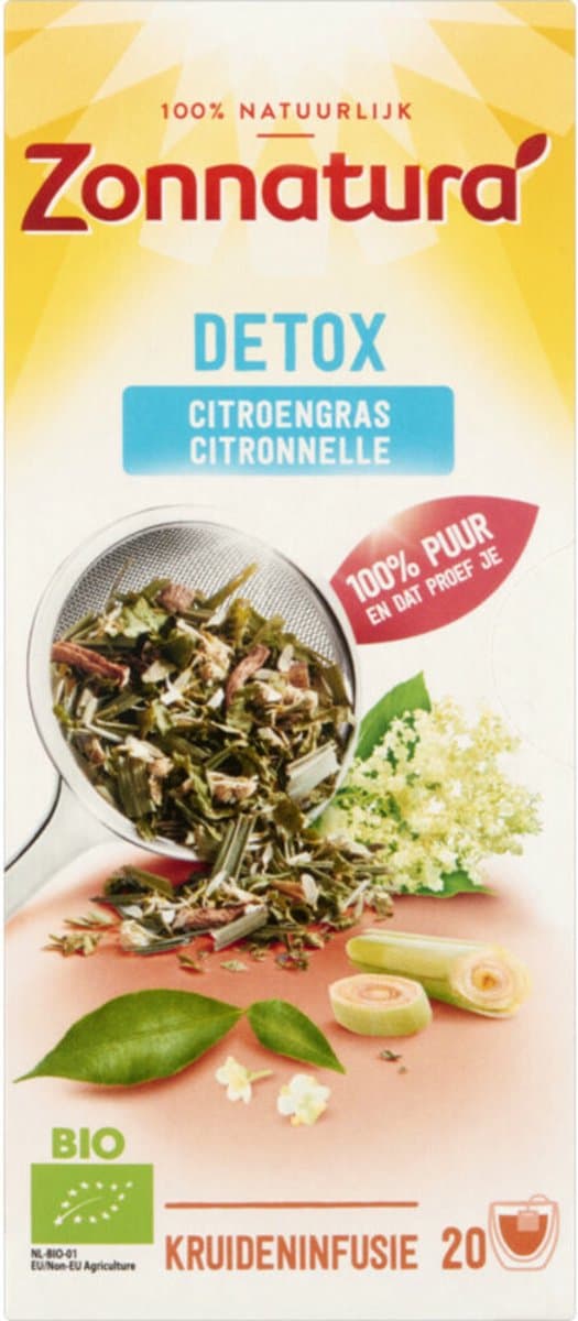 Zonnatura Detox citroengras bio 20 zakjes