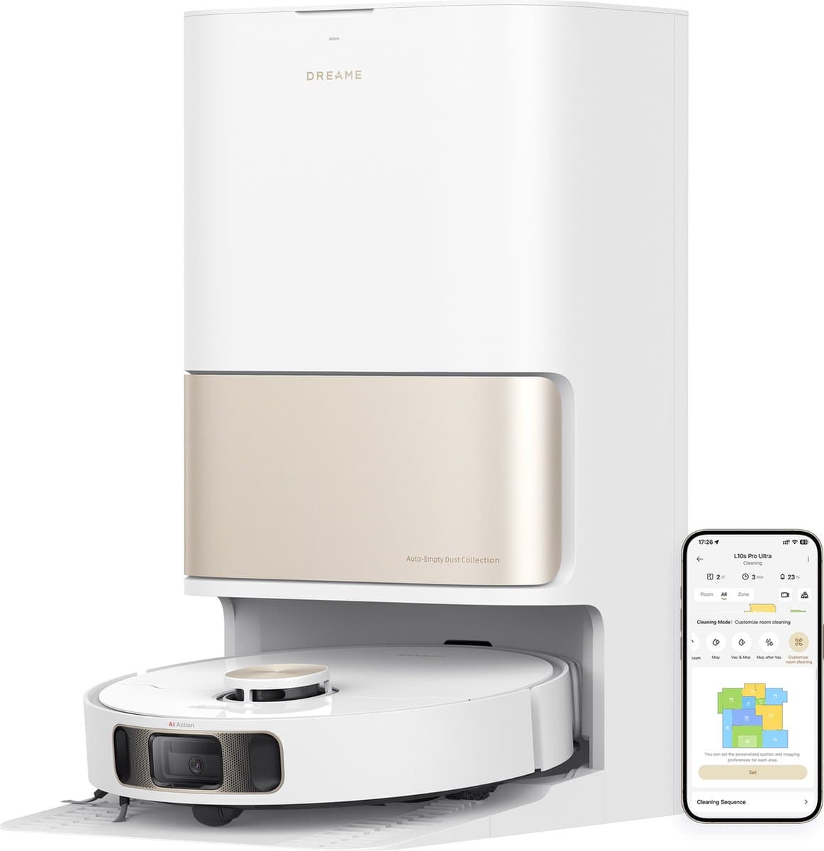 DREAME L10s PRO ULTRA - Robotstofzuiger met automatisch reinigingsstation - Vermogen 7000 Pa - MopExtend-technologie