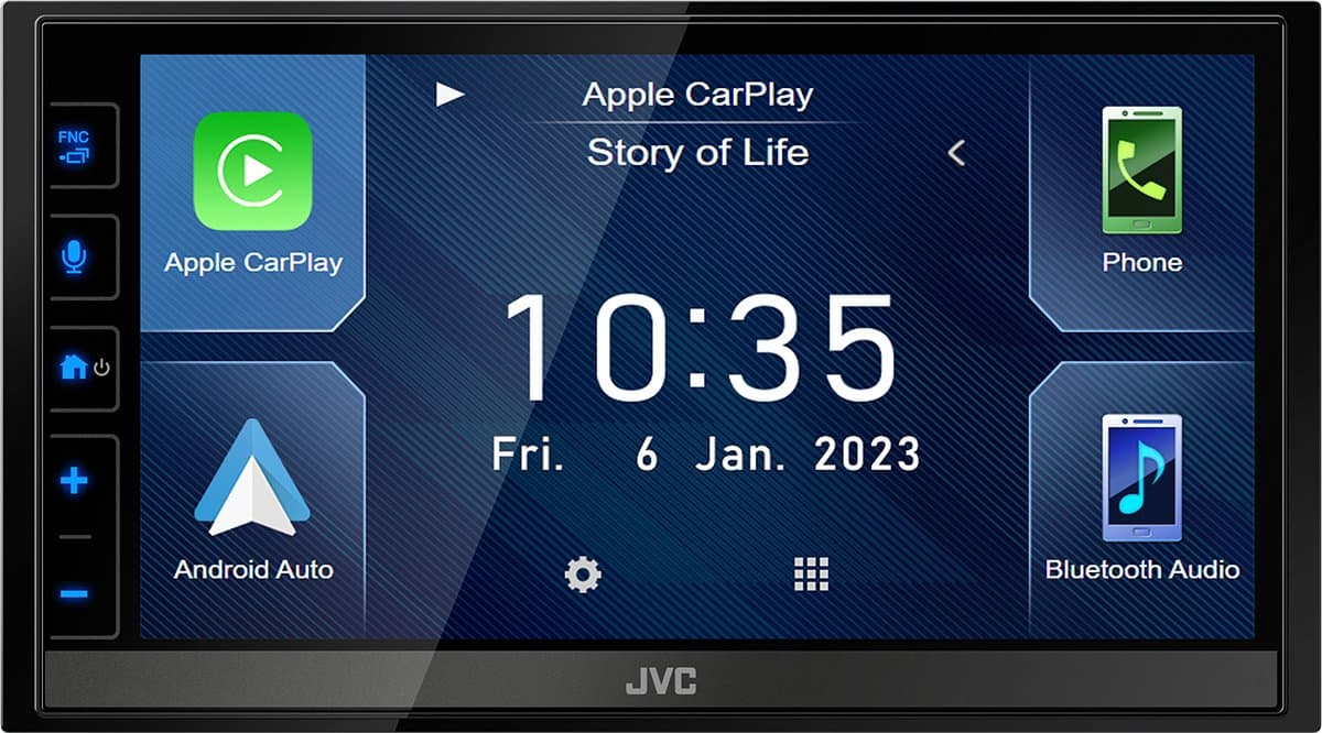 JVC KW-M785DWB 2-DIN Digital Media Receiver met 6.8" Capacitive Touch Monitor - Draadloos Apple Carplay / Android Auto