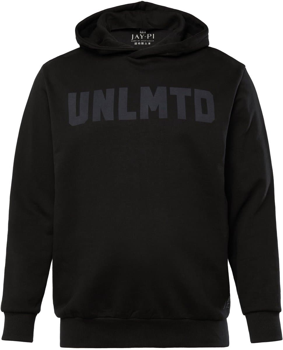 JAY-PI - Heren - Hoodie fitness trui capuchon - Zwart - Maat 6XL