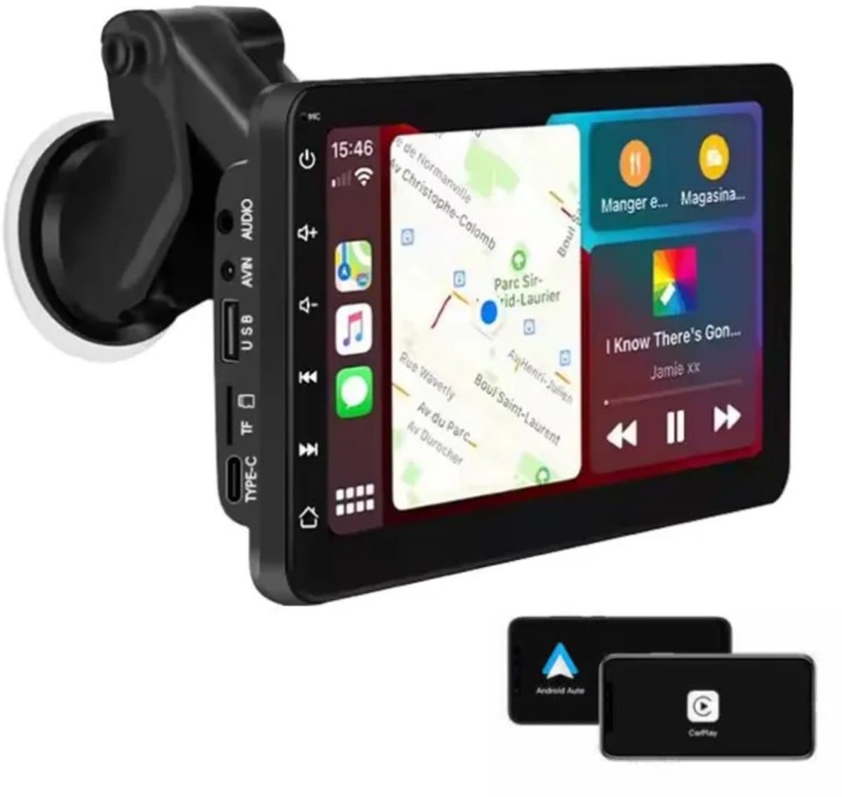 auto scherm. Auto navigatie scherm, 7 Inch. display met Android auto en Apple carplay.