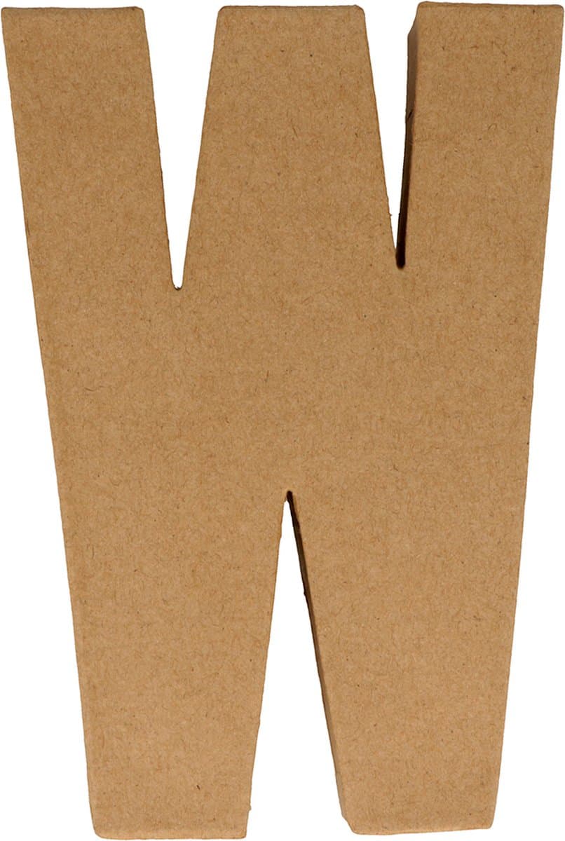 Artemio letter W papier-maché 15 cm