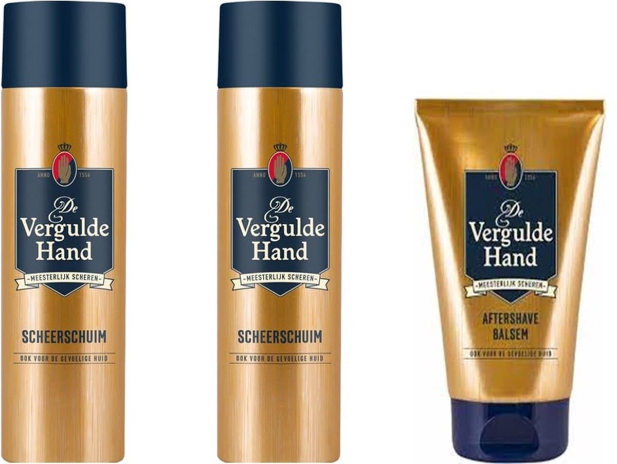 Vergulde Hand - Set - Aftershave Balsem & Scheerschuim
