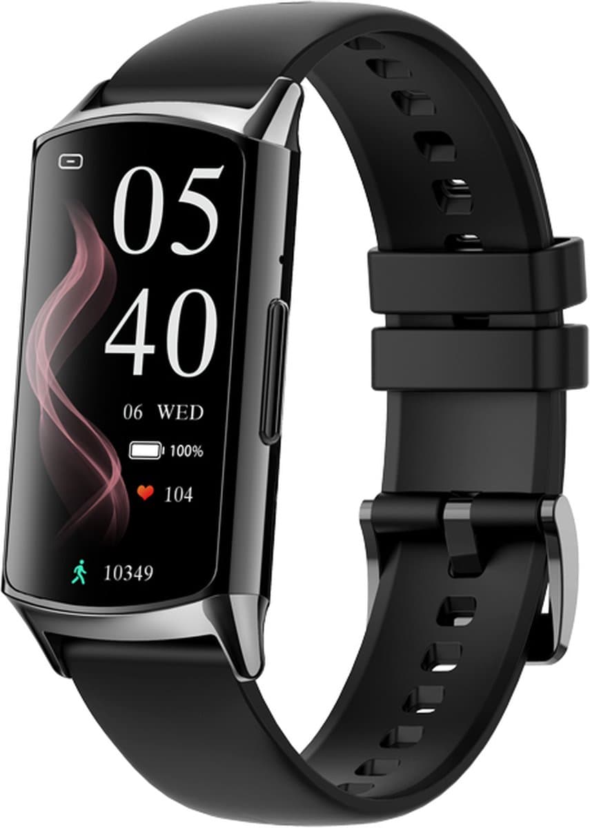 Kiraal Diva - Stijlvolle Activity Tracker - Functioneel - Android & iOS - Siliconen - Zwart