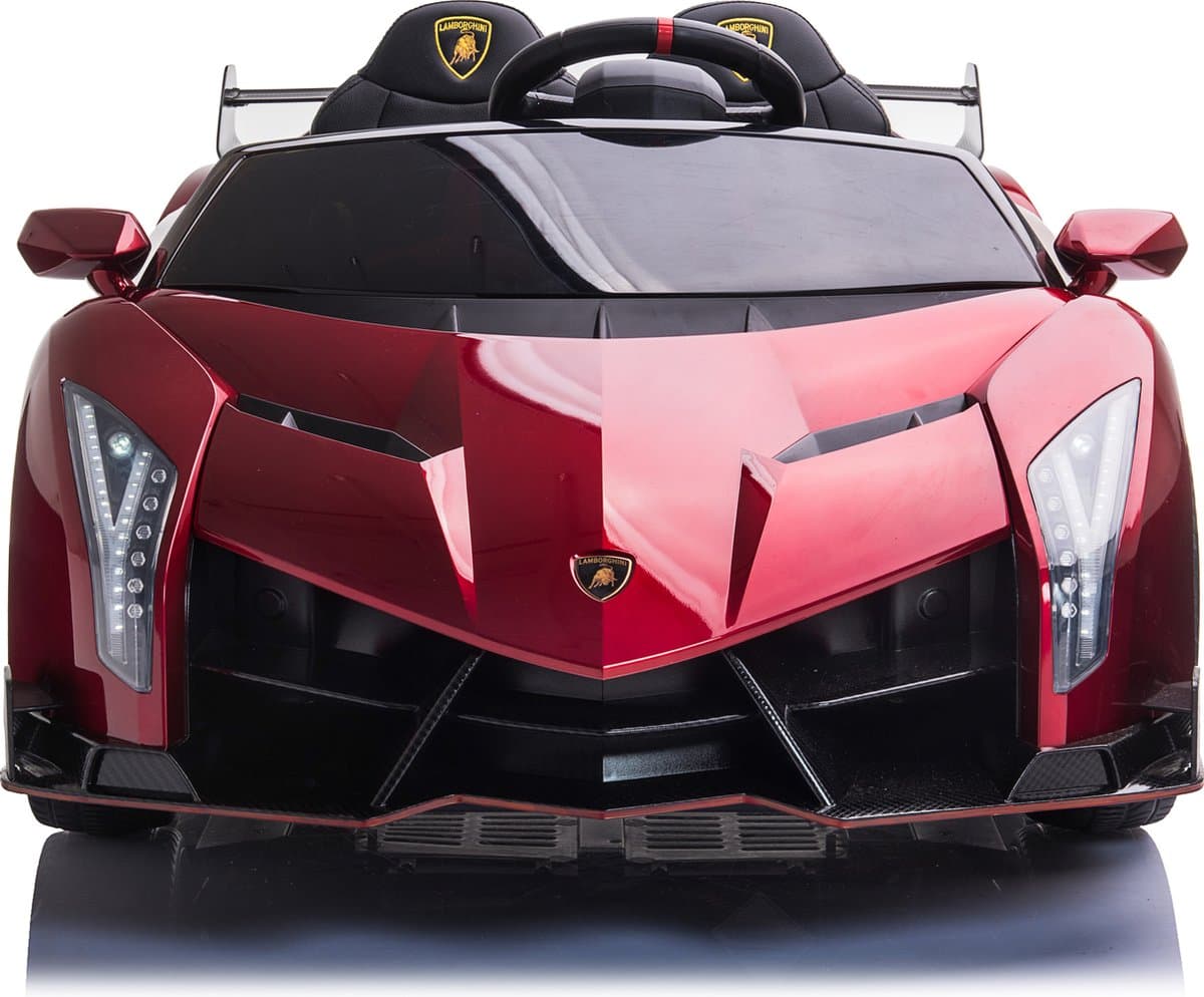 Lamborghini Veneno - Elektrische Kinderauto - 2-persoons - 12V - Rood
