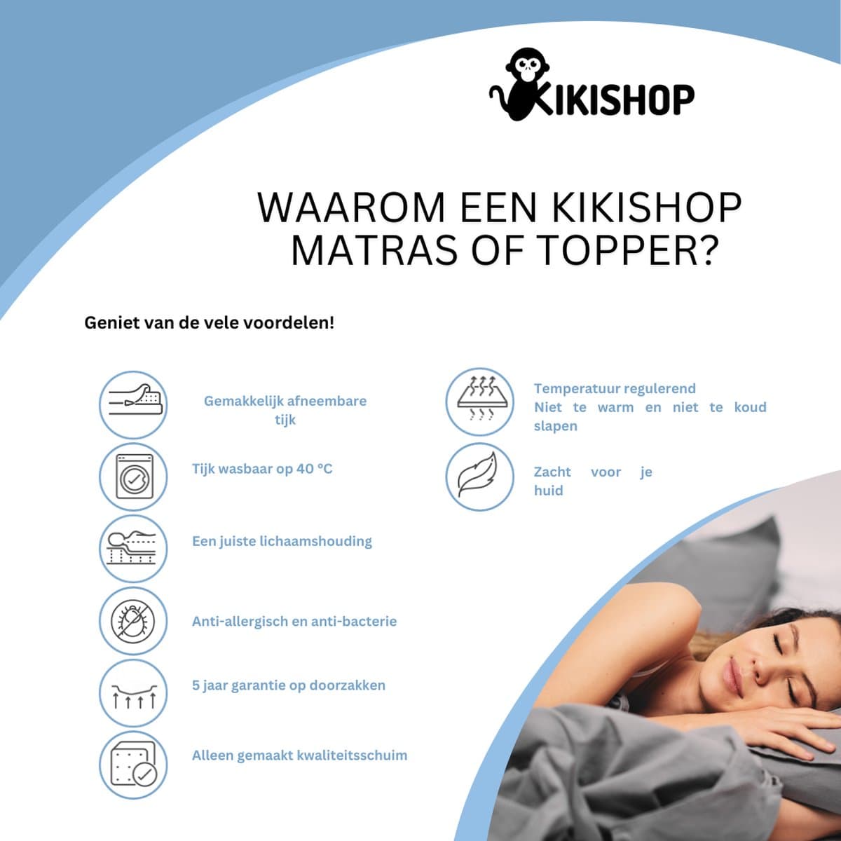 140x150x12 Kikishop Comfort Kindermatras Polyether SG30 - Premium Tijk
