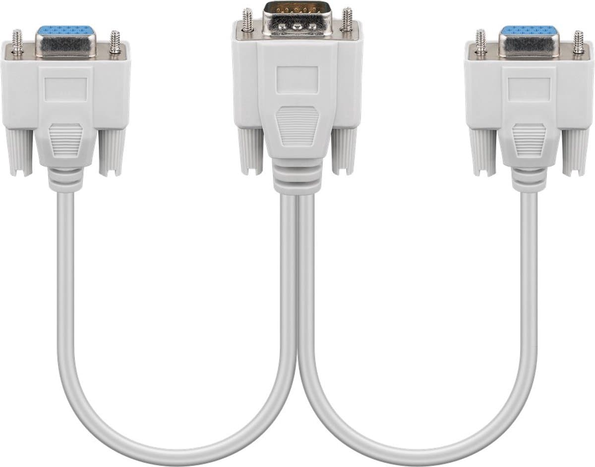 Wentronic - VGA (D-Sub) naar VGA (D-Sub) female - 0.20 m - Grijs