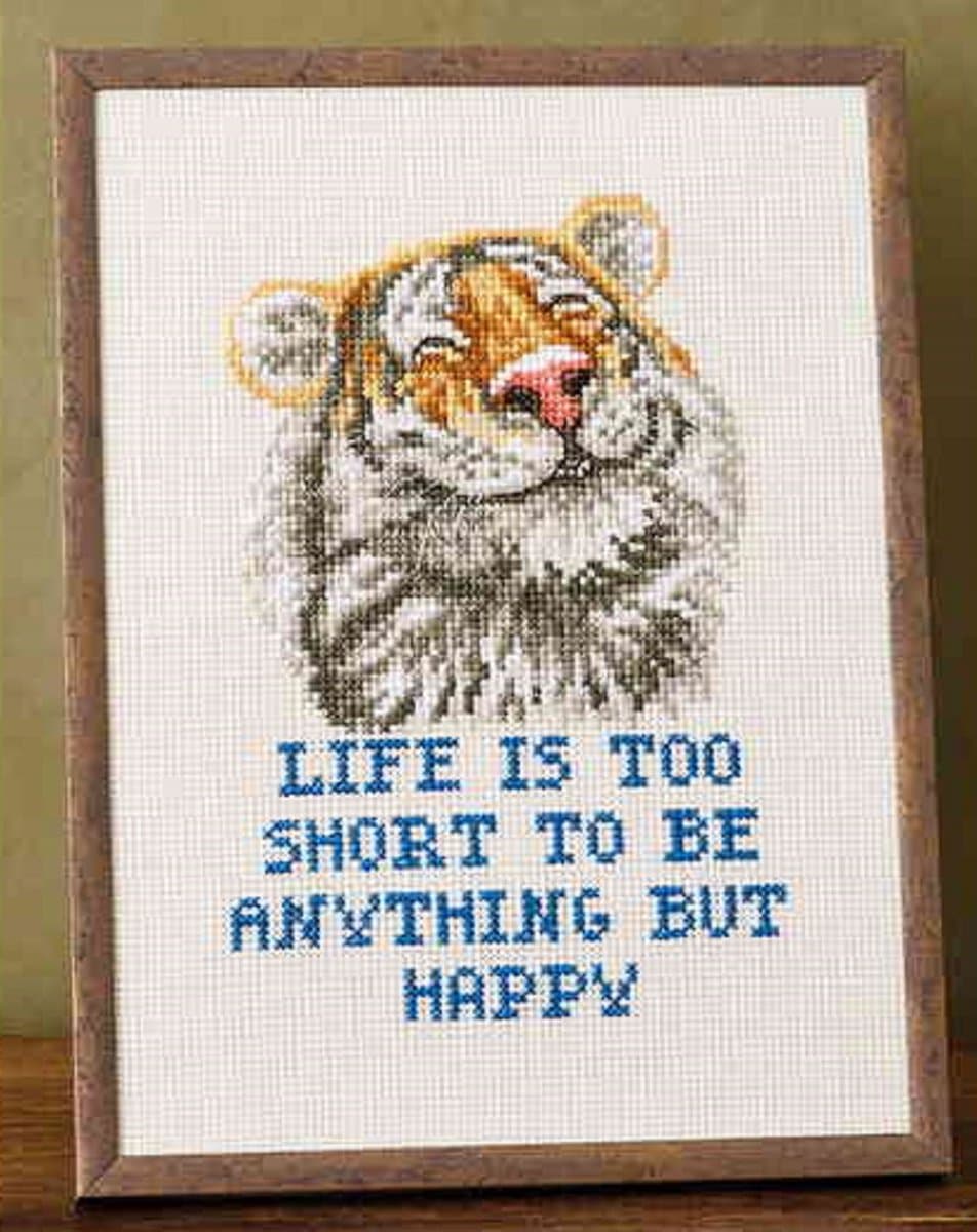 Permin borduurpakket life is too short.. 92-4136 telpatroon