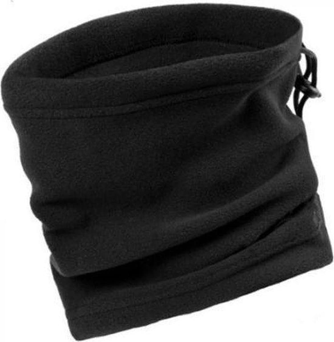 Fleece Col Nekwarmer - Unisex - Black - One Size - Col Sjaal Colsjaal - Fleece - Wintersport - Dames / Heren - Zwart - Gratis verzending
