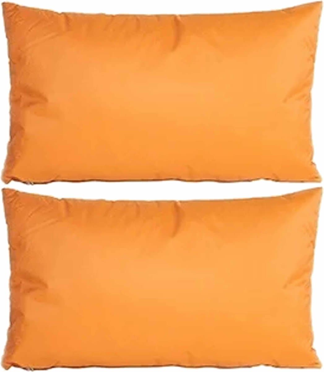 Anna's collection buitenkussens - 2x - oker geel - 30 x 50 cm - binnen/buiten