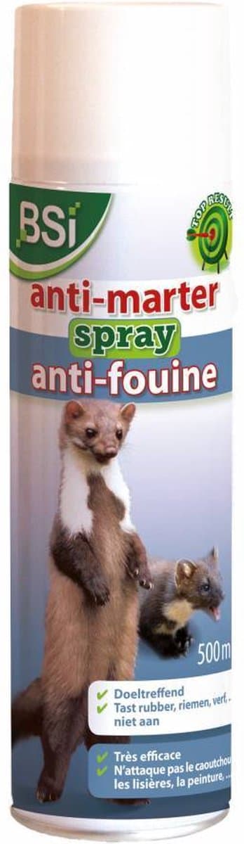 BSI – Anti Marter Spray – Marterverjager – Steenmarter verjager – Marterspray - Snelle werking - 500ml