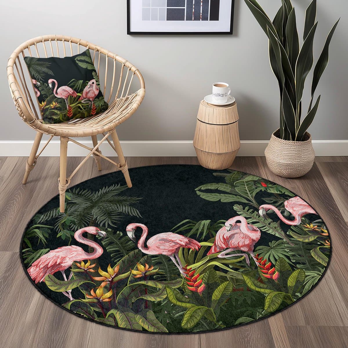 Mila Home - Tapijt Vloerkleed Rond - Wasbaar - Antislip - OEKO-TEX Gecertificeerd - Voor Woonkamer, Slaapkamer, Keuken & Hal - Runden 225 1