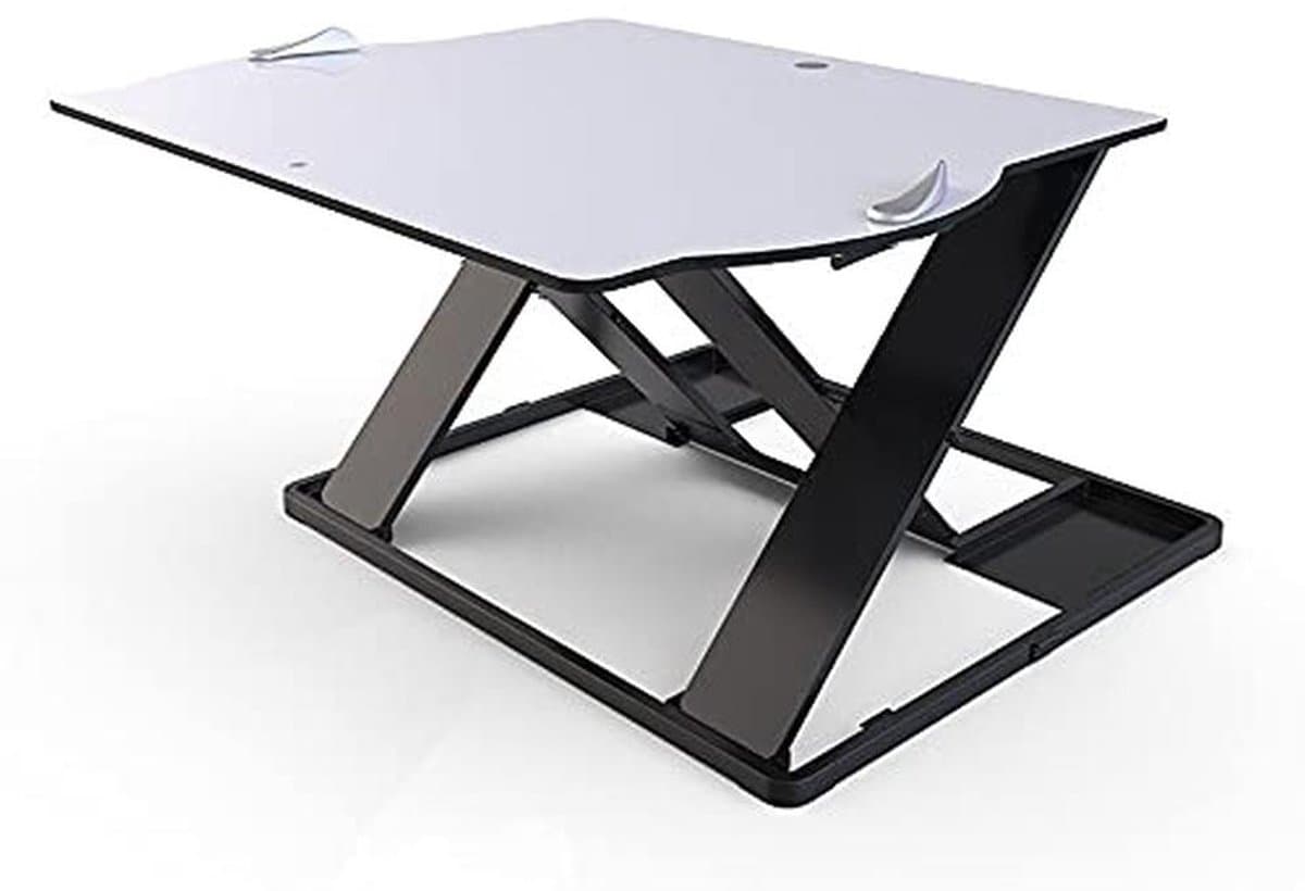 Ergonomisch Zit-Sta Bureau en Monitorarmen - Draagbare Bureau Converter voor Thuis en Kantoor