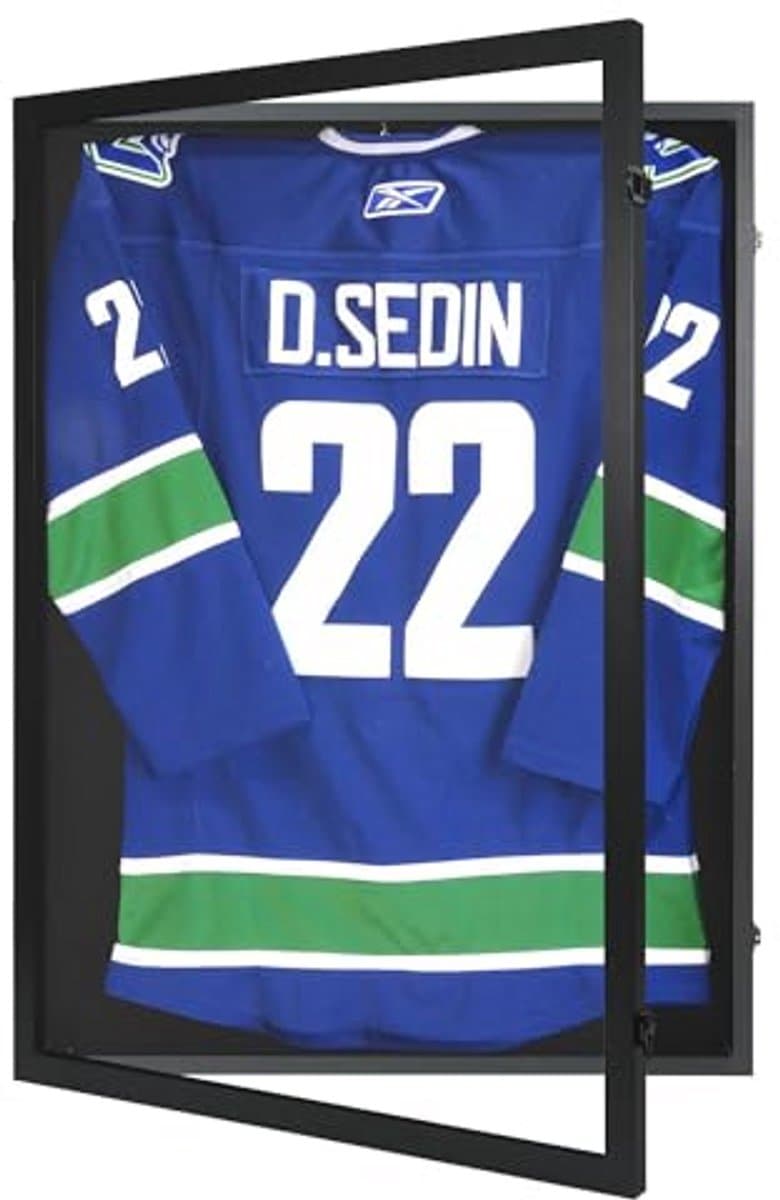 Jersey Frame Vitrinekast - Grote Shadow Box voor Sport Shirts met 98% UV-bescherming Acryl