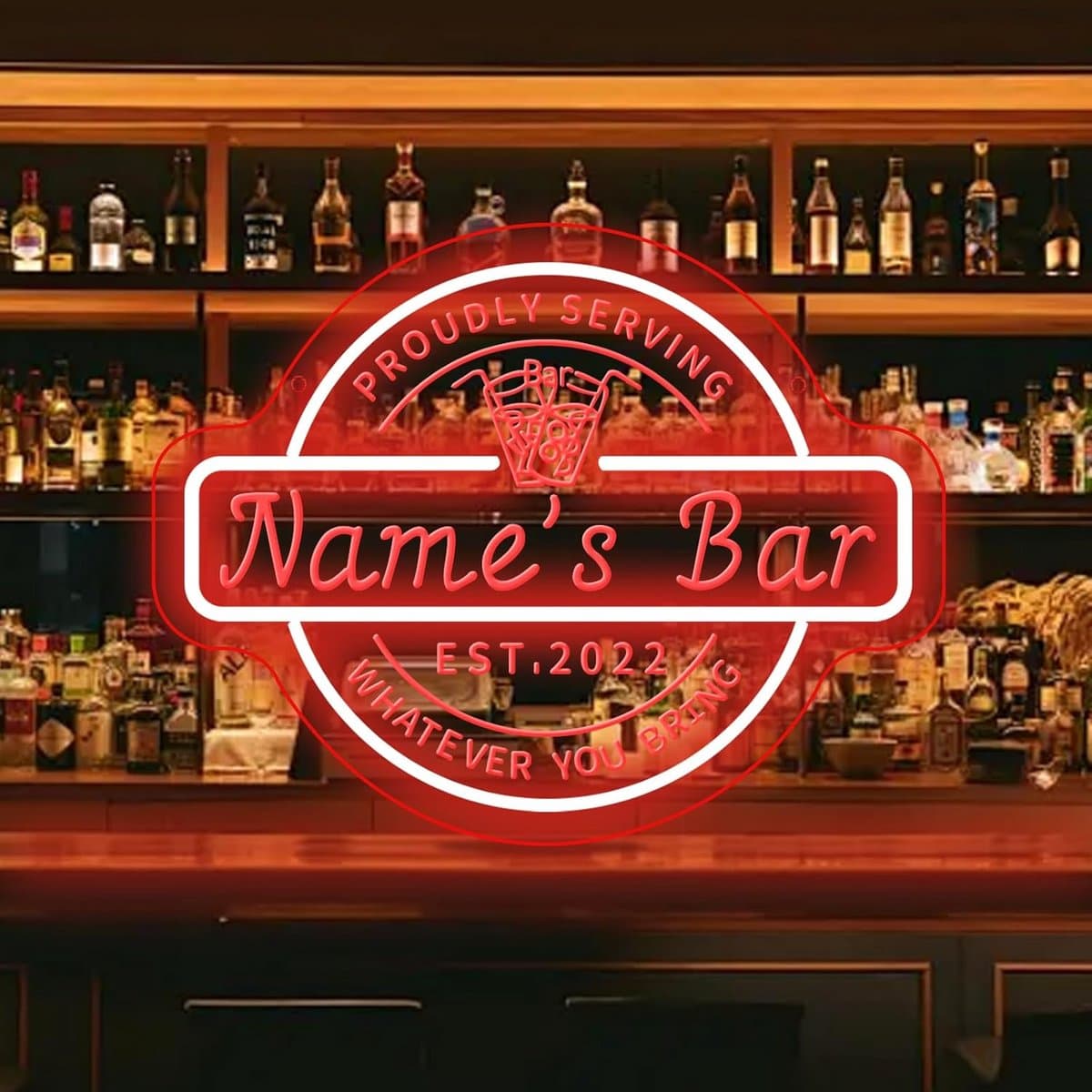 Gepersonaliseerd Neon LED Lichtbord voor Bar, Pub of Man Cave - Dimbaar Bier Reclamebord