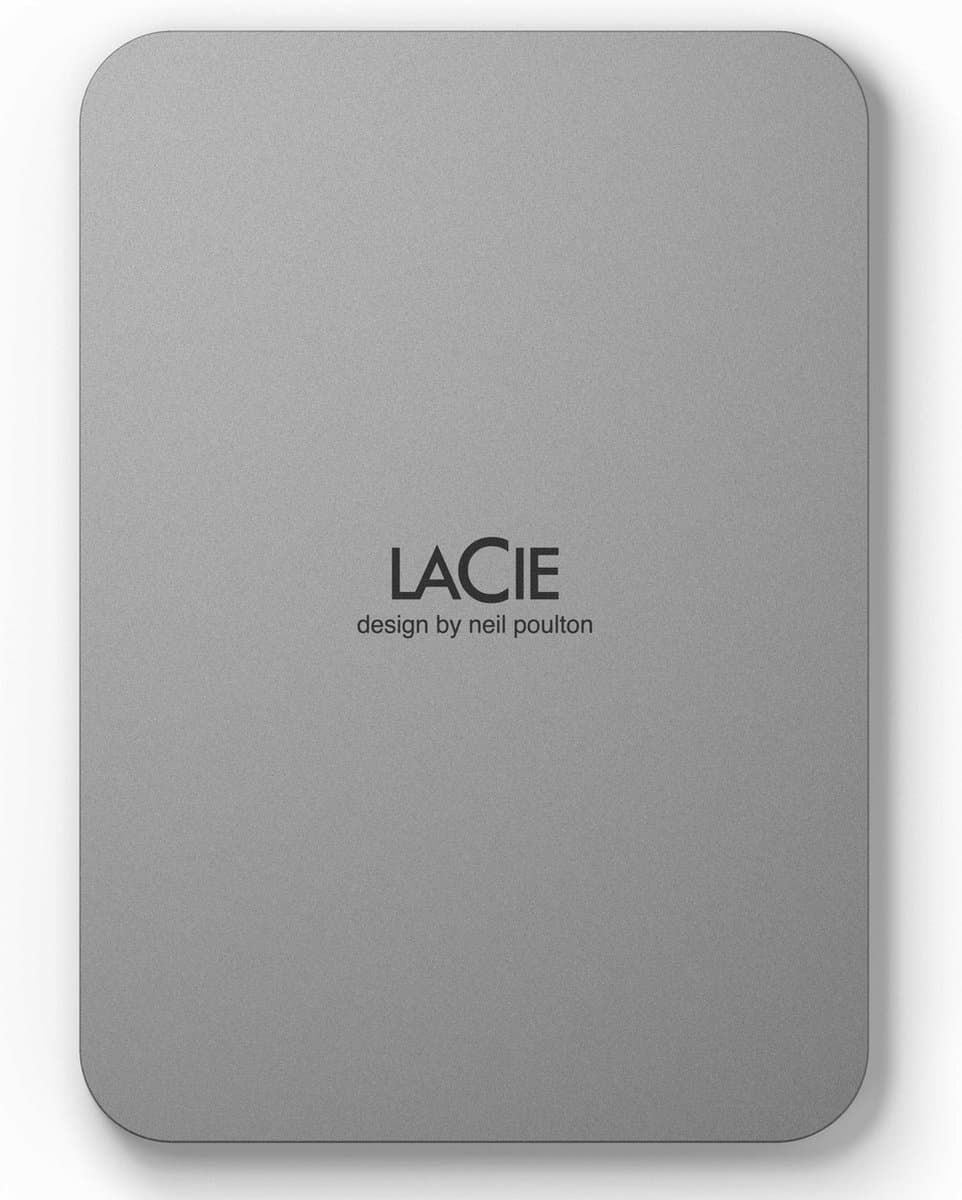 LaCie Mobile Drive (2022) - Externe Harde Schijf - 4 TB - Zilver