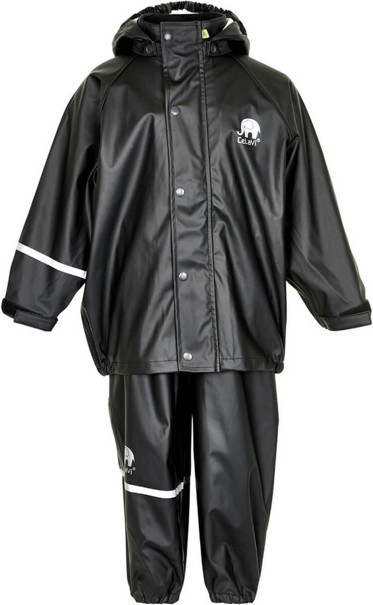 Celavi - Basic regenpak voor kinderen - Solid - Zwart - maat 70 (6 Months)