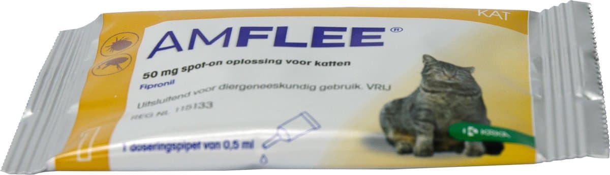 Amflee Spot On Anti Vlooien en Teken Druppels Kar vanaf 1 kg 3 pipetten