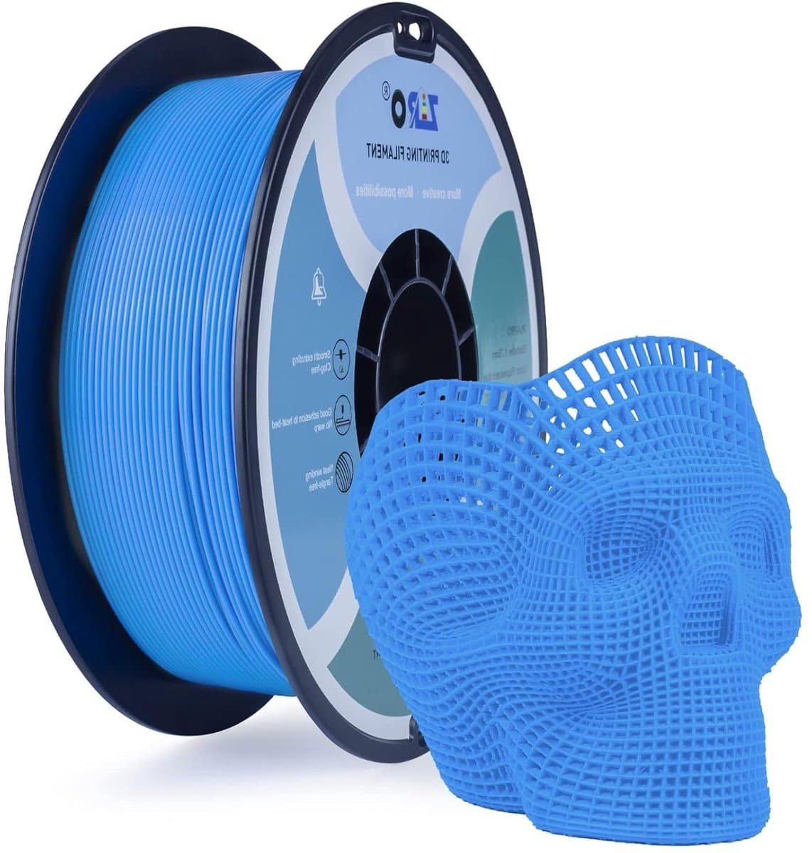 3D Printer Filament - PLA Filament - Objecten Printen - Glow in the Dark - 1.75mm 1kg - Fluorescerend Blauw