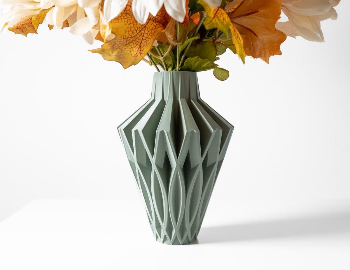 Skushy Vaas Javero - Geschikt voor LEGO Bloemen en Bouwsteenbloemen - Moderne Designvaas voor Droogbloemen en Kunstbloemen - Sculpturale Decoratieve Vaas - Premium Woondecoratie