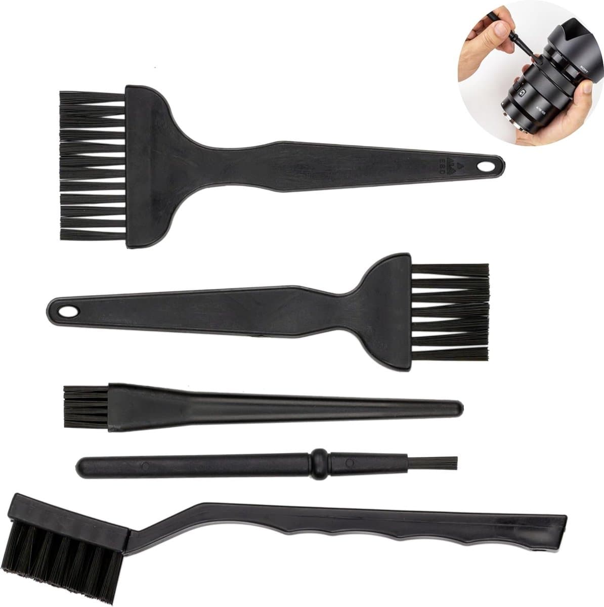 Nylon Borstelset, 10 stuks, Anti Statische Schoonmaakborstels voor Moederbord, CPU, GPU, Speaker, PC Interieur - ShopVlot