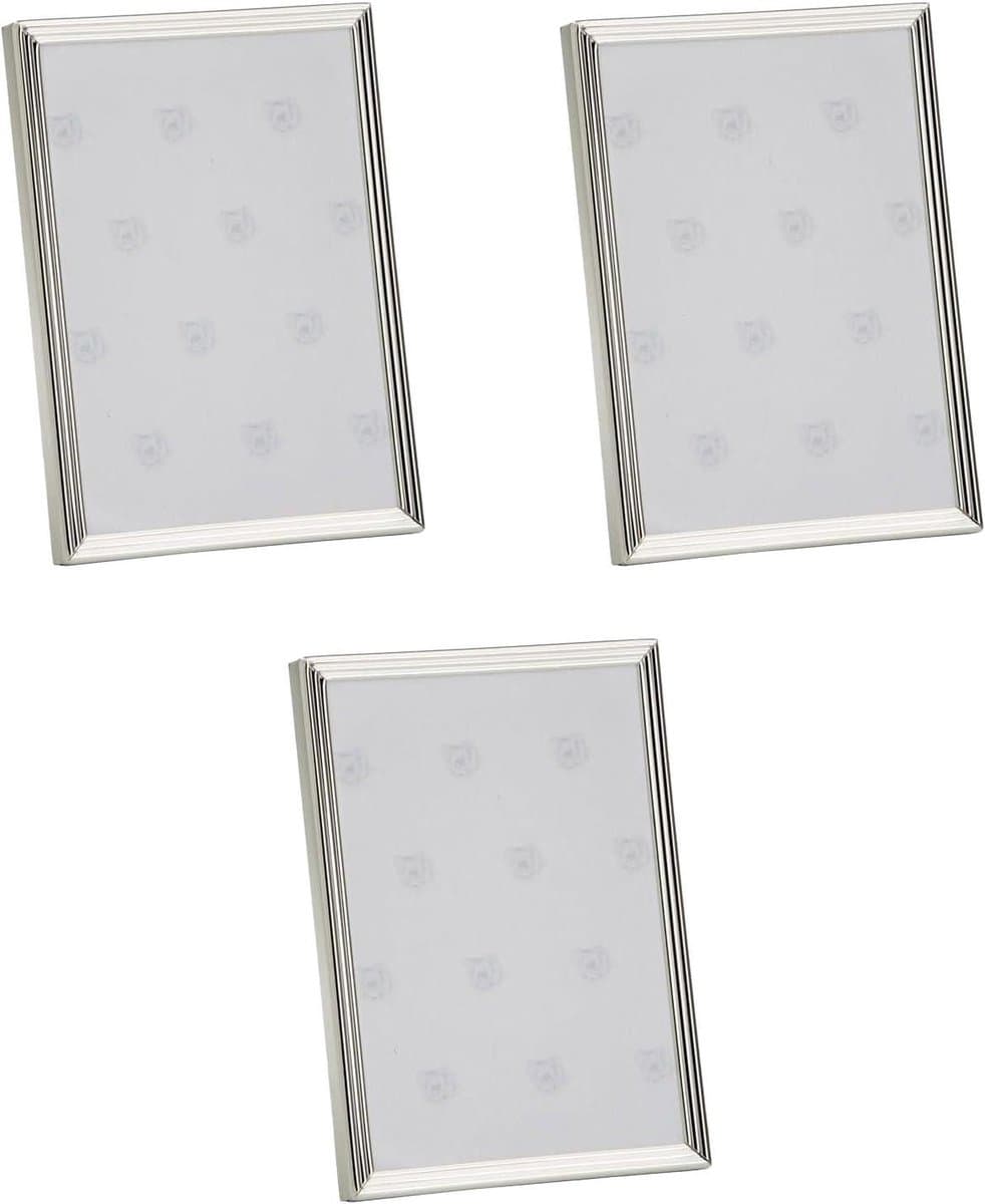 Fotolijsten Set - Lijstjes Verzilverd - Herinneringen Tonen - Aanslagvrij Oppervlak - 5 x 8 cm - Zilverkleurig